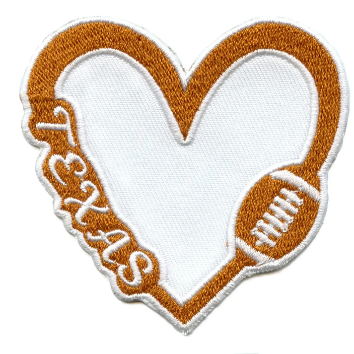 Texas College Football Heart Patch