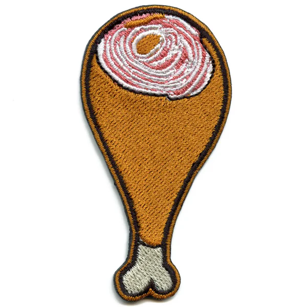 Turkey Leg Emoticon Embroidered Patch